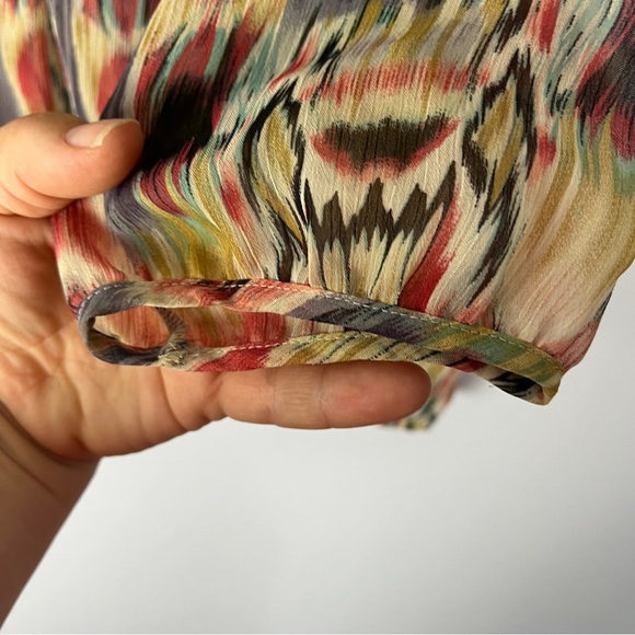 BB Dakota watercolor 3/4 sleeve blouse medium - Picture 5 of 6